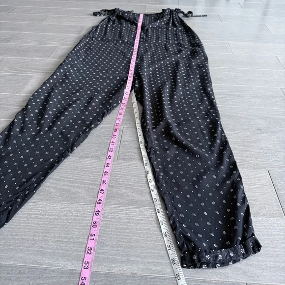 Hatch Twilight Maternity Jumpsuit Size 0 XS Black and White Print Boho Summer